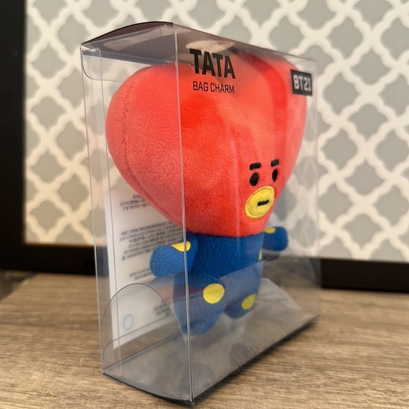 BTS BT21 Official Authentic TATA Bag Charm Plush Doll - Picture 4 of 5